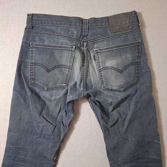 Levis 510 Jeans Mens 32x32 Blue Slim Straight Mid Rise Dark Wash Stretch Denim - Picture 12 of 13